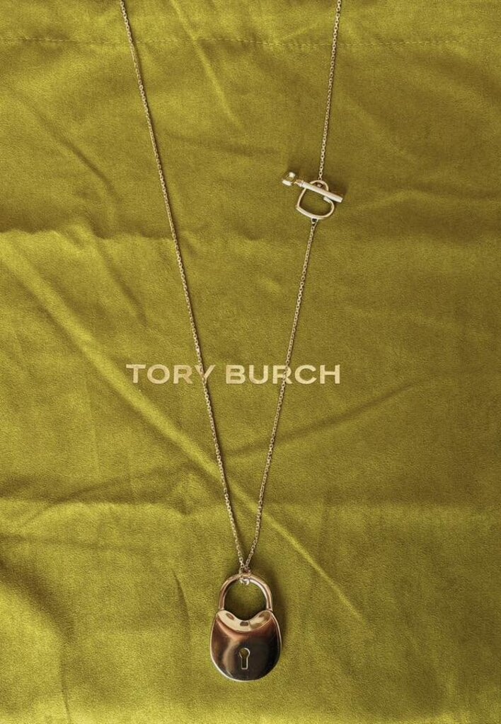 Tory Burch Heart Padlock Pendant Necklace