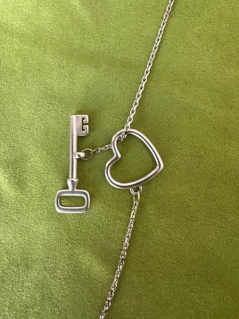 Tory Burch Heart Padlock Pendant Necklace