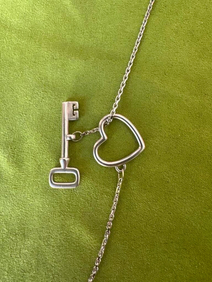 Tory Burch Heart Padlock Pendant Necklace