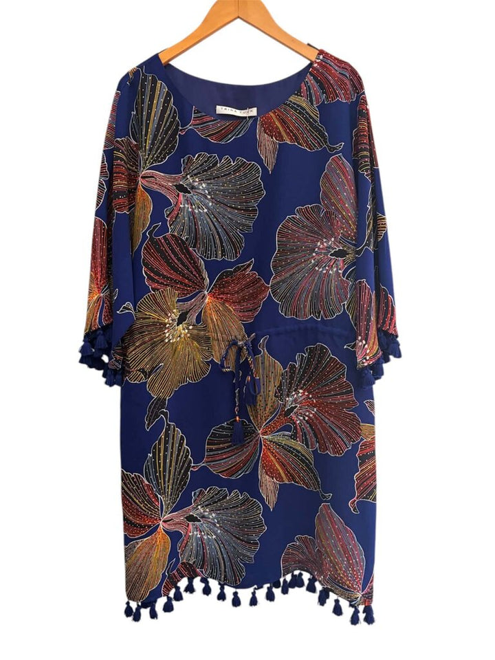 Trina Turk Tassel Drawstring Dress - Size M/L