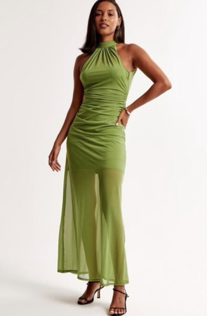 Abercrombie & Fitch NWT Vol. 28 Sheer Halter Maxi Dress - Size Medium(Retails $110)
