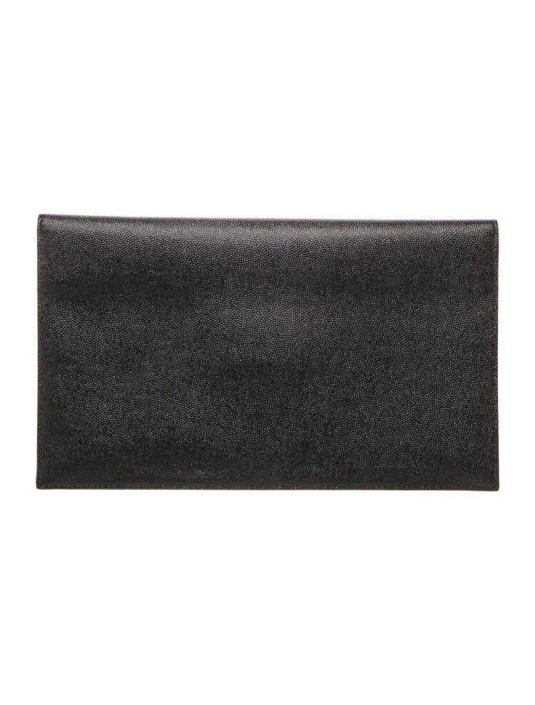 YSL Uptown Pouch in Grain De Poudre Leather