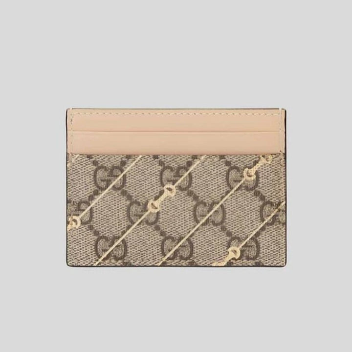 Gucci GG Horsebit Canvas Card Holder