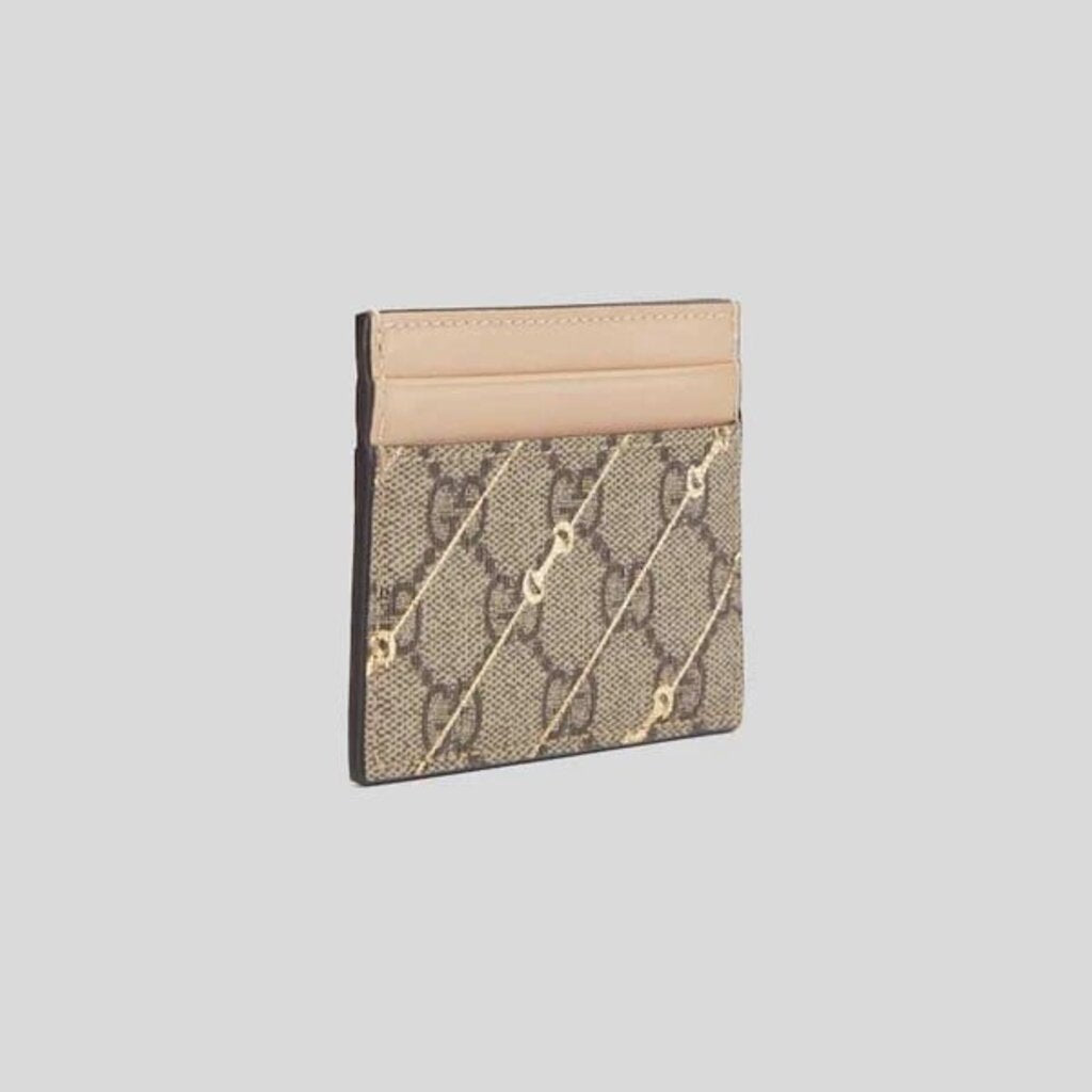 Gucci GG Horsebit Canvas Card Holder
