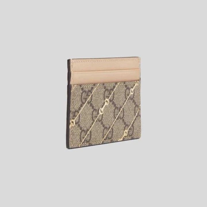Gucci GG Horsebit Canvas Card Holder