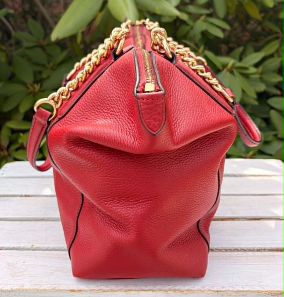 Coach Ava Chain Pebble Leather Tote (Retails for $395)
