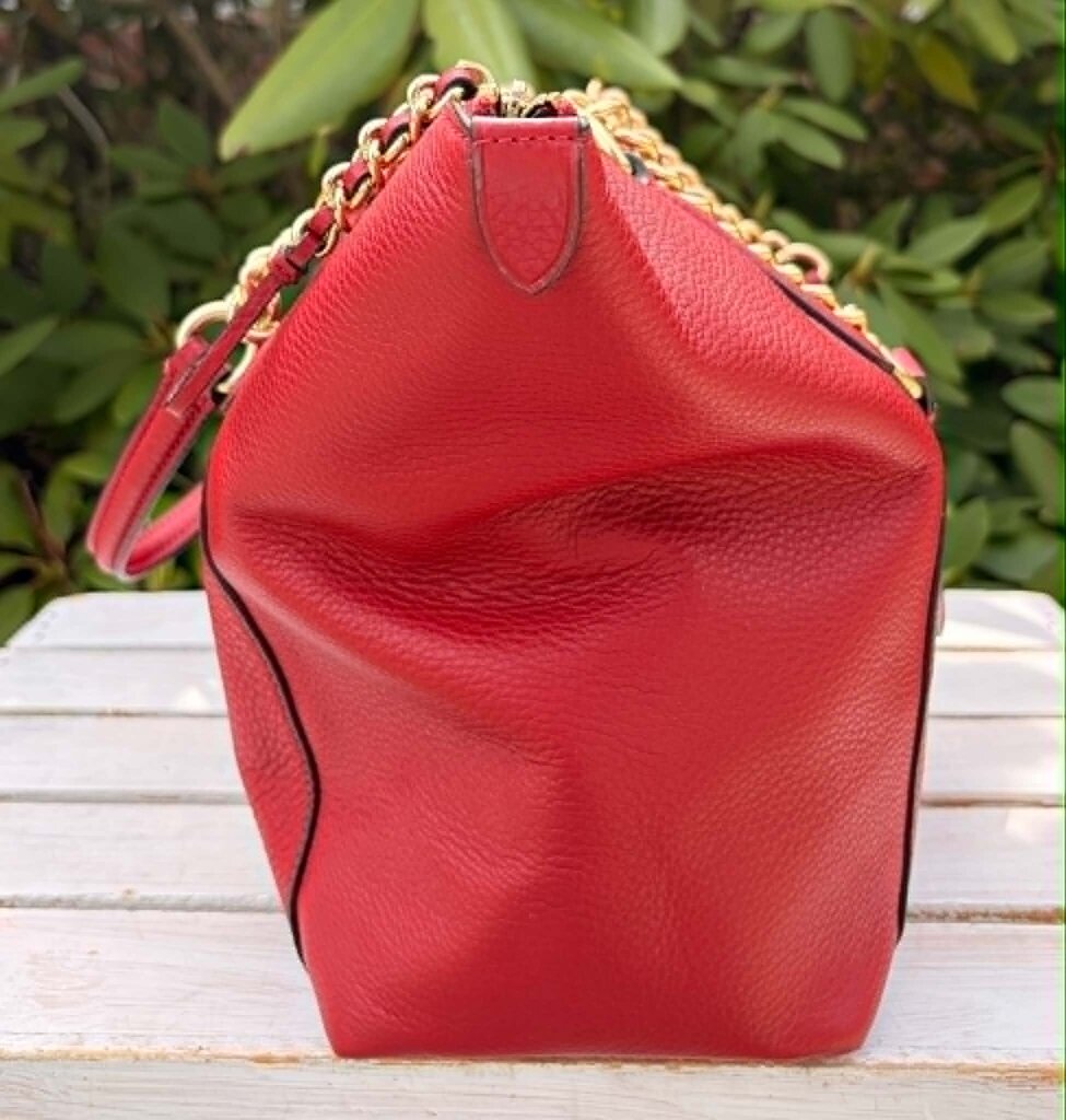 Coach Ava Chain Pebble Leather Tote (Retails for $395)