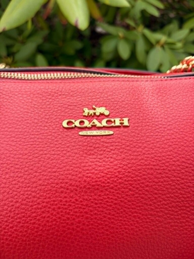 Coach Ava Chain Pebble Leather Tote (Retails for $395)