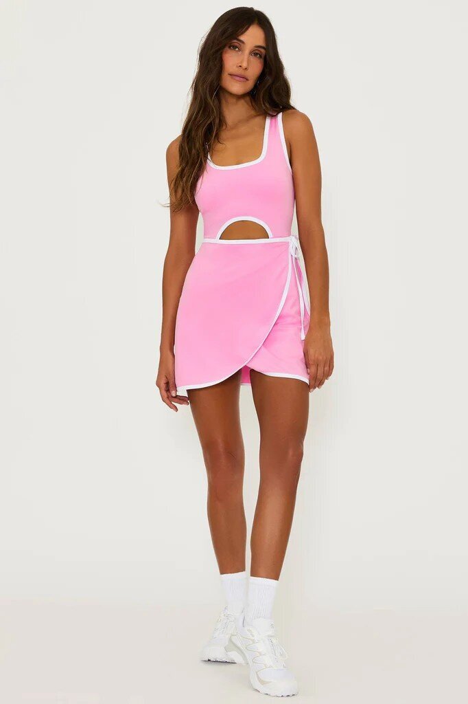 Beach Riot Astrid Tennis Mini Dress In Pink - Size Small