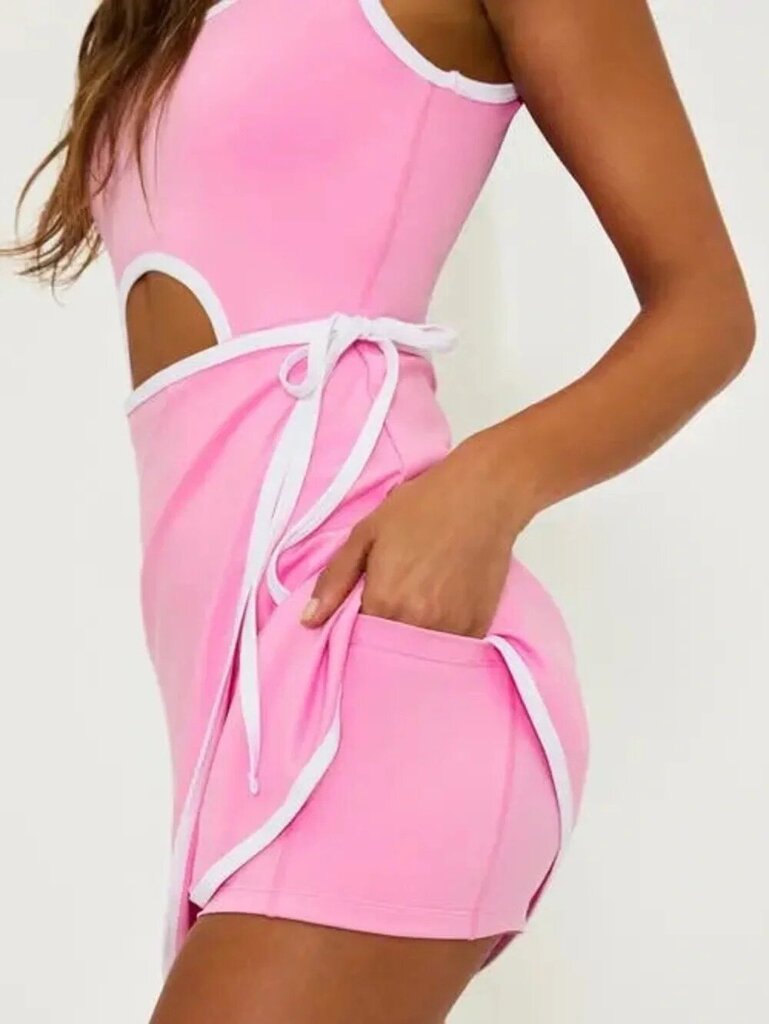 Beach Riot Astrid Tennis Mini Dress In Pink - Size Small