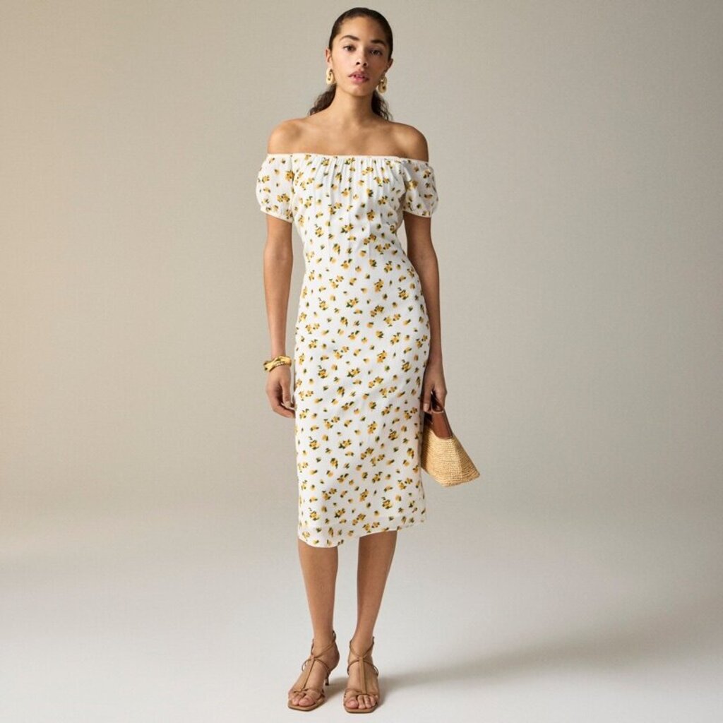 J.Crew NWT Off-The-Shoulder Slip Dress In Budding Rose - Size 4