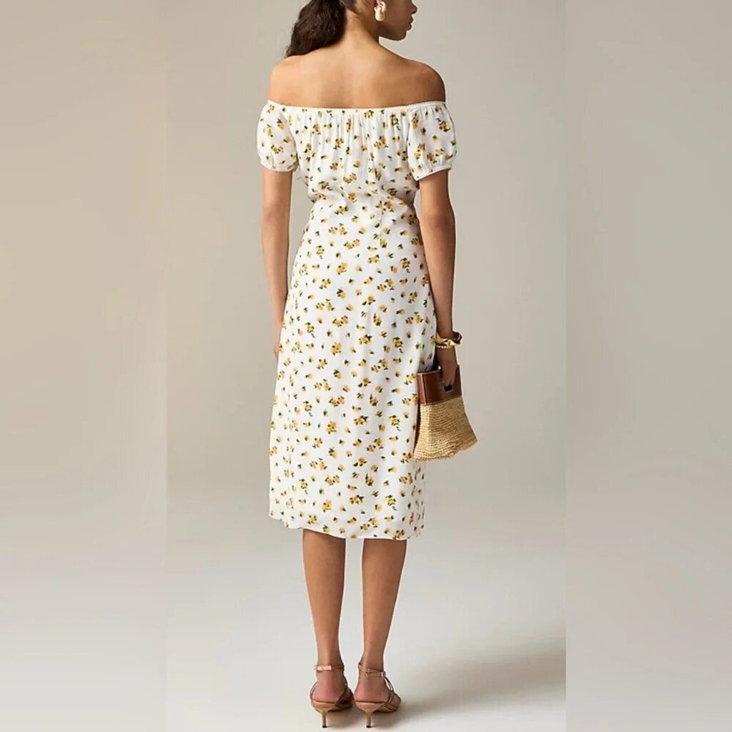 J.Crew NWT Off-The-Shoulder Slip Dress In Budding Rose - Size 4