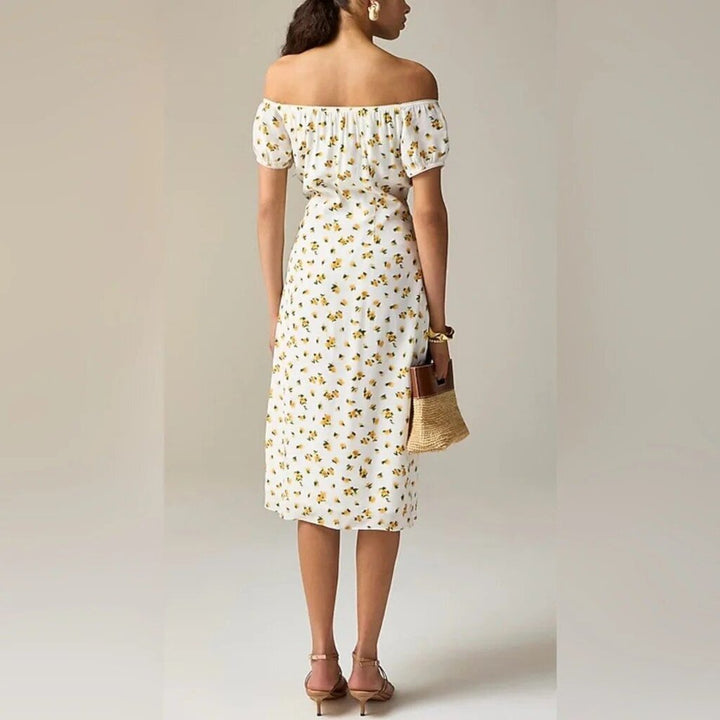 J.Crew NWT Off-The-Shoulder Slip Dress In Budding Rose - Size 4