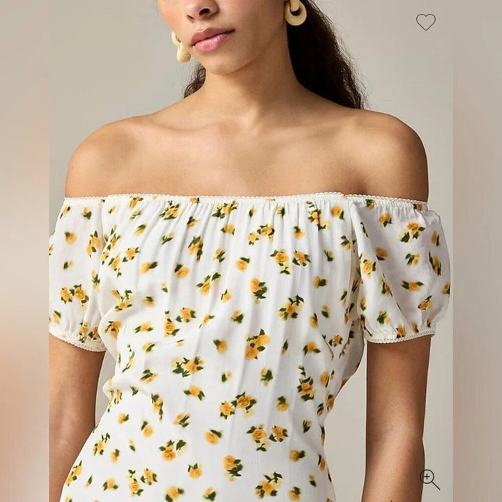 J.Crew NWT Off-The-Shoulder Slip Dress In Budding Rose - Size 4