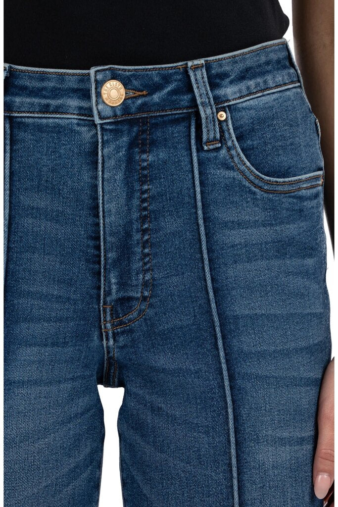 KUT From The Cloth NWT Fab Ab Seamed High Waist Cuffed Straight Leg Jeans - Size 0