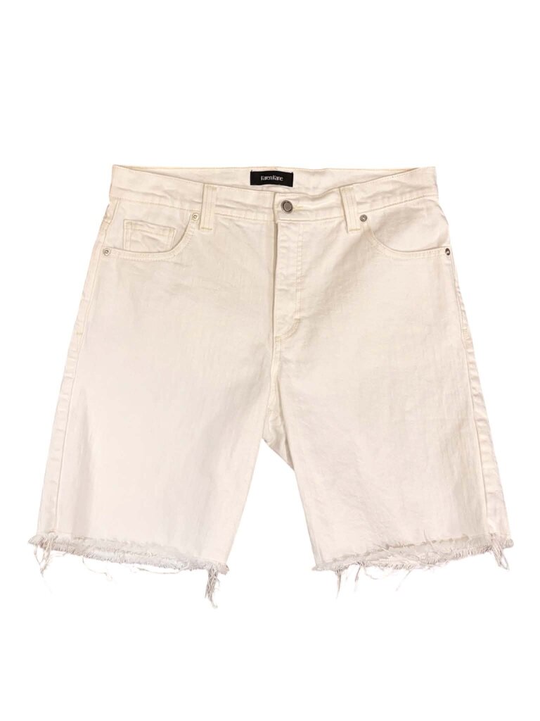 Karen Kane White Denim Raw Hem Shorts - Size 12
