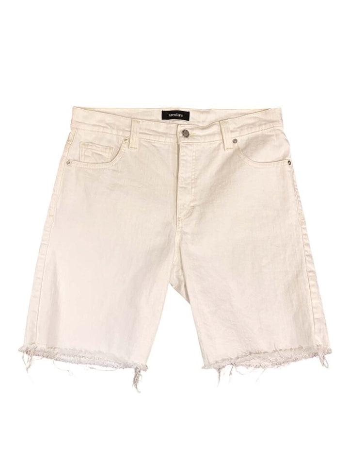Karen Kane White Denim Raw Hem Shorts - Size 12