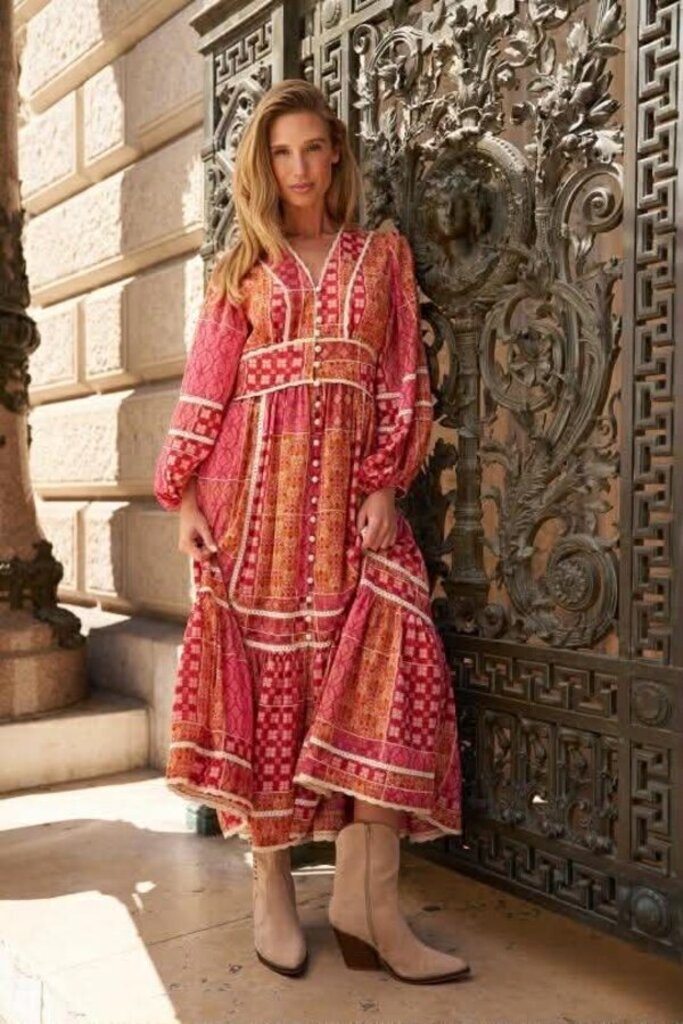Choklate Boho Maxi Dress - Size Medium