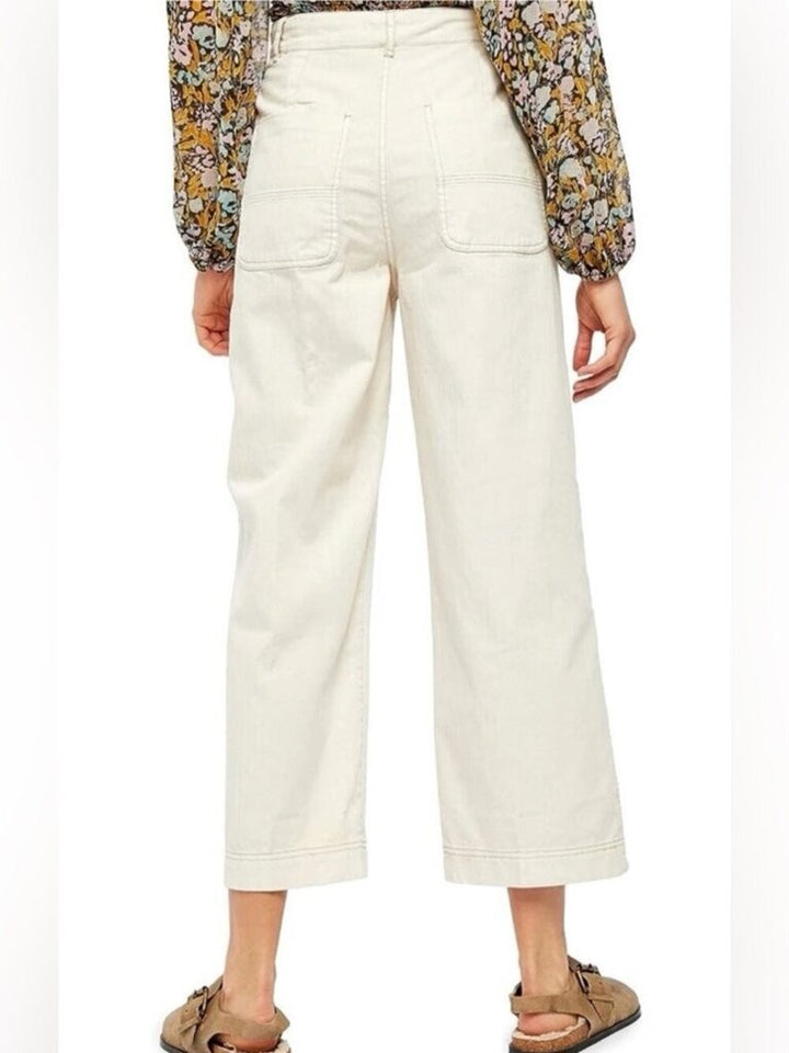 Free People Sunday Skies Straight Wide Leg - Size 6