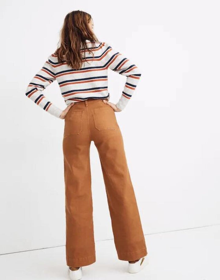 Madewell Emmett Wide-Leg Pants in Dried Acorn - Size 27