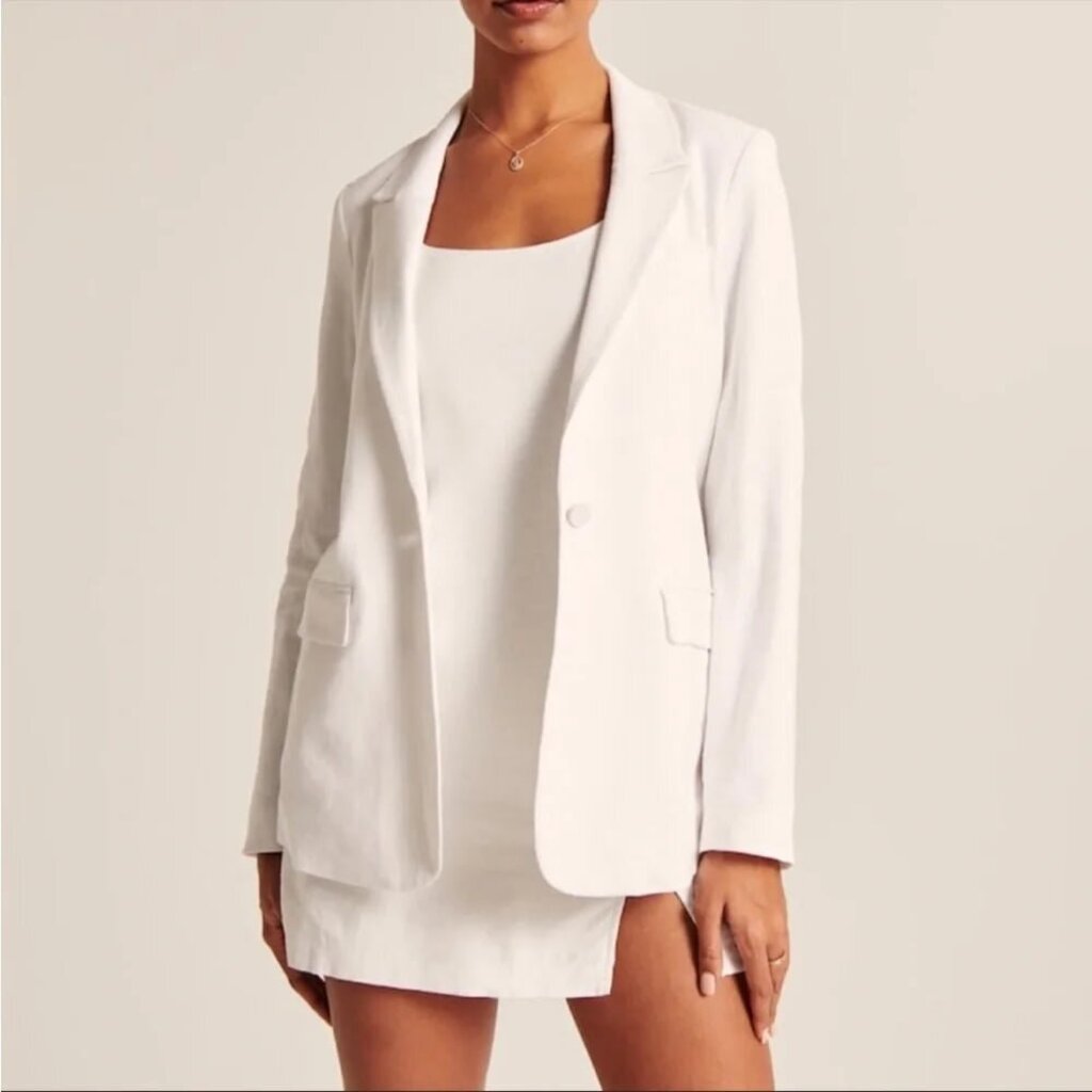 Abercrombie & Fitch NWT Linen Blend Single Breasted Blazer - Size XL