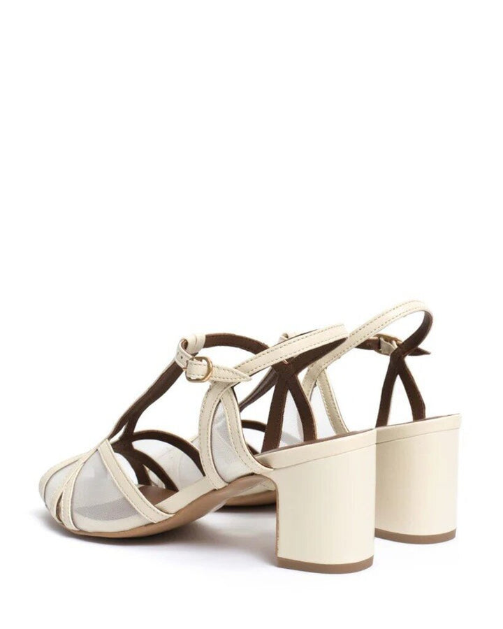Anonymous Copenhagen NWT Therese 55 Mesh Heels In White Sand Shiny Lamb (Still Retailing For $295)- Size 39