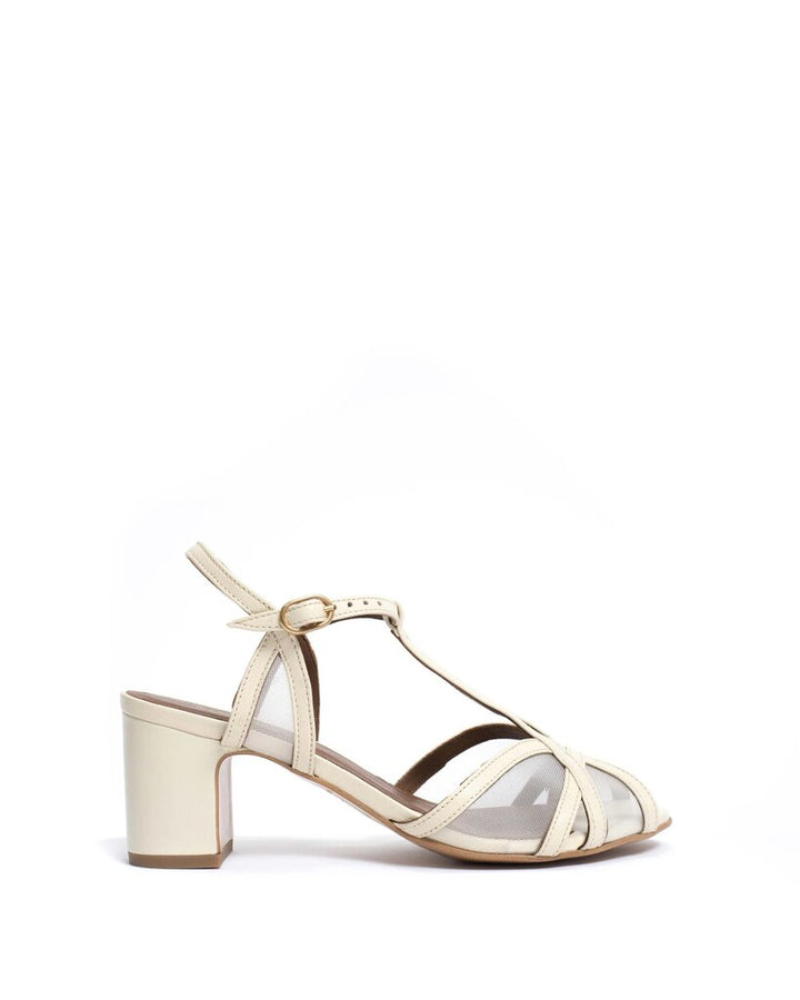 Anonymous Copenhagen NWT Therese 55 Mesh Heels In White Sand Shiny Lamb (Still Retailing For $295)- Size 39