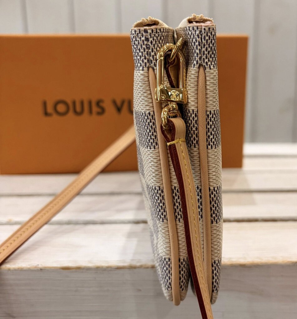 Louis Vuitton Damier Azur Double Zip Pochette