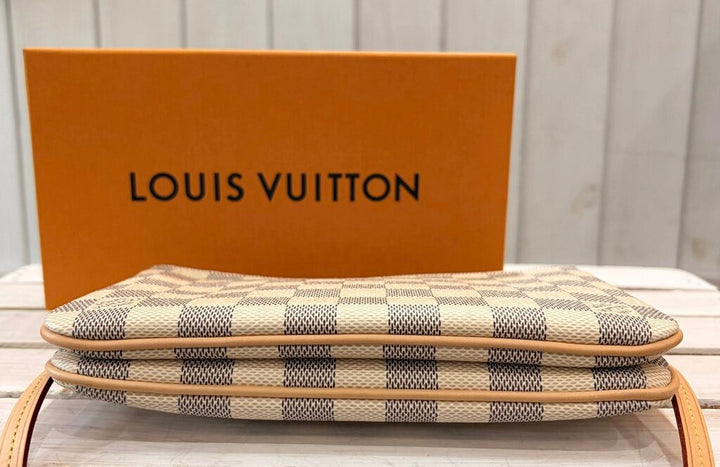Louis Vuitton Damier Azur Double Zip Pochette