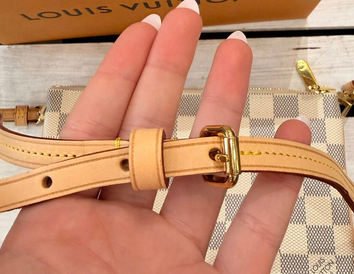 Louis Vuitton Damier Azur Double Zip Pochette