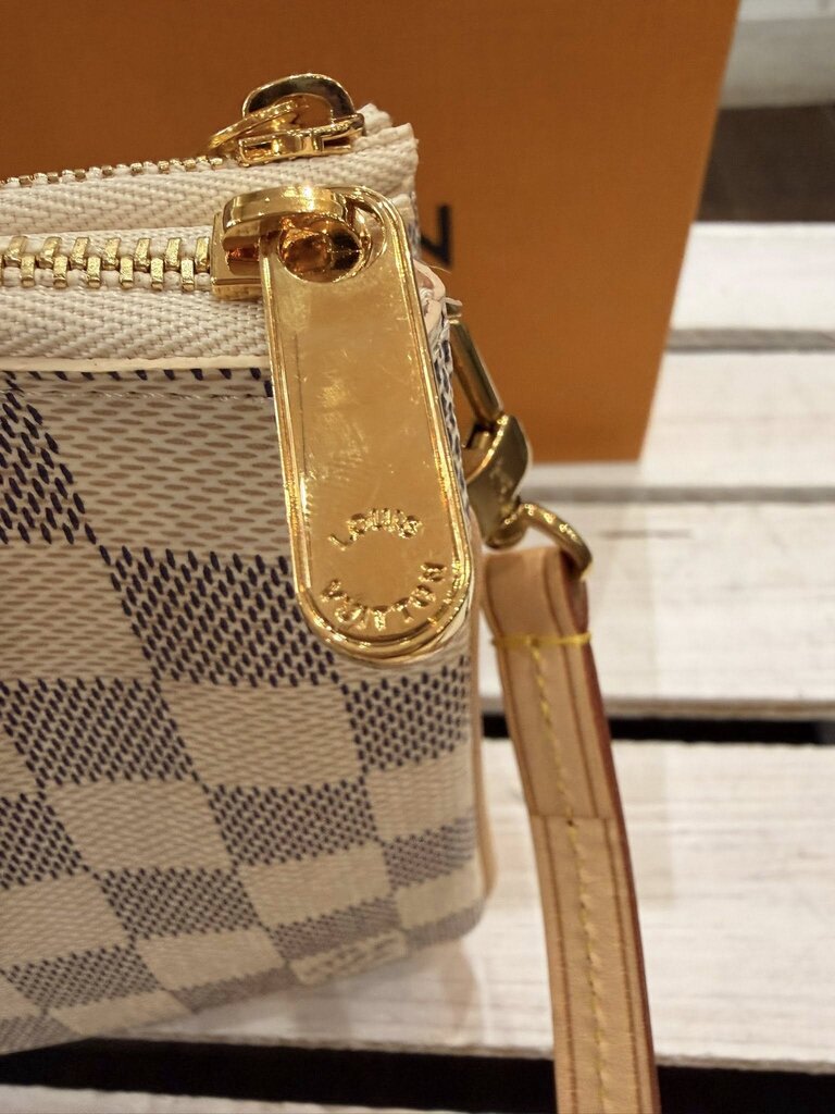 Louis Vuitton Damier Azur Double Zip Pochette