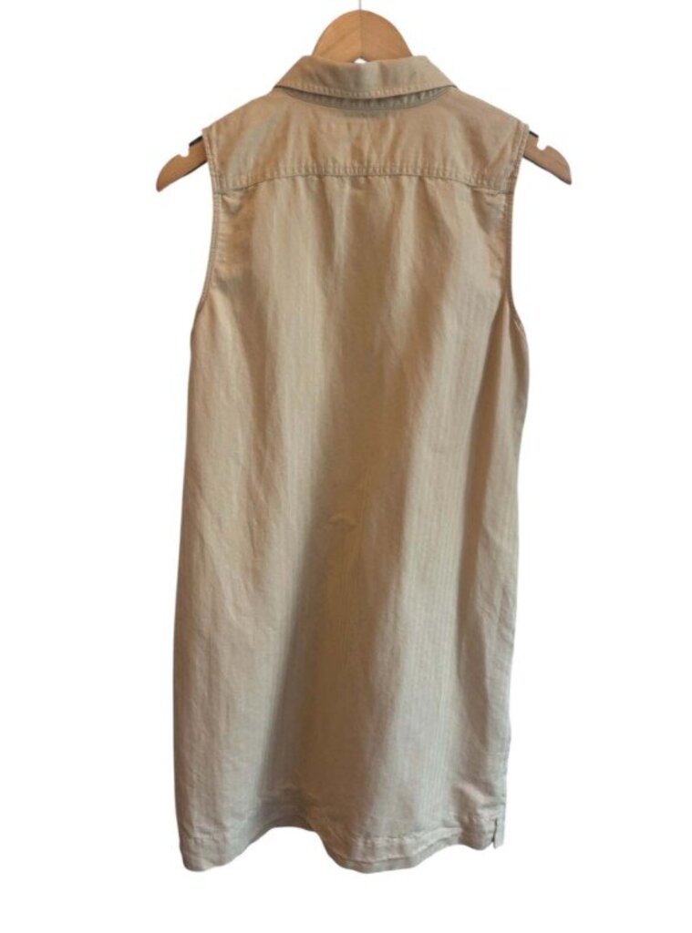 Ralph Lauren Sleeveless Khaki Linen Dress - Size 10