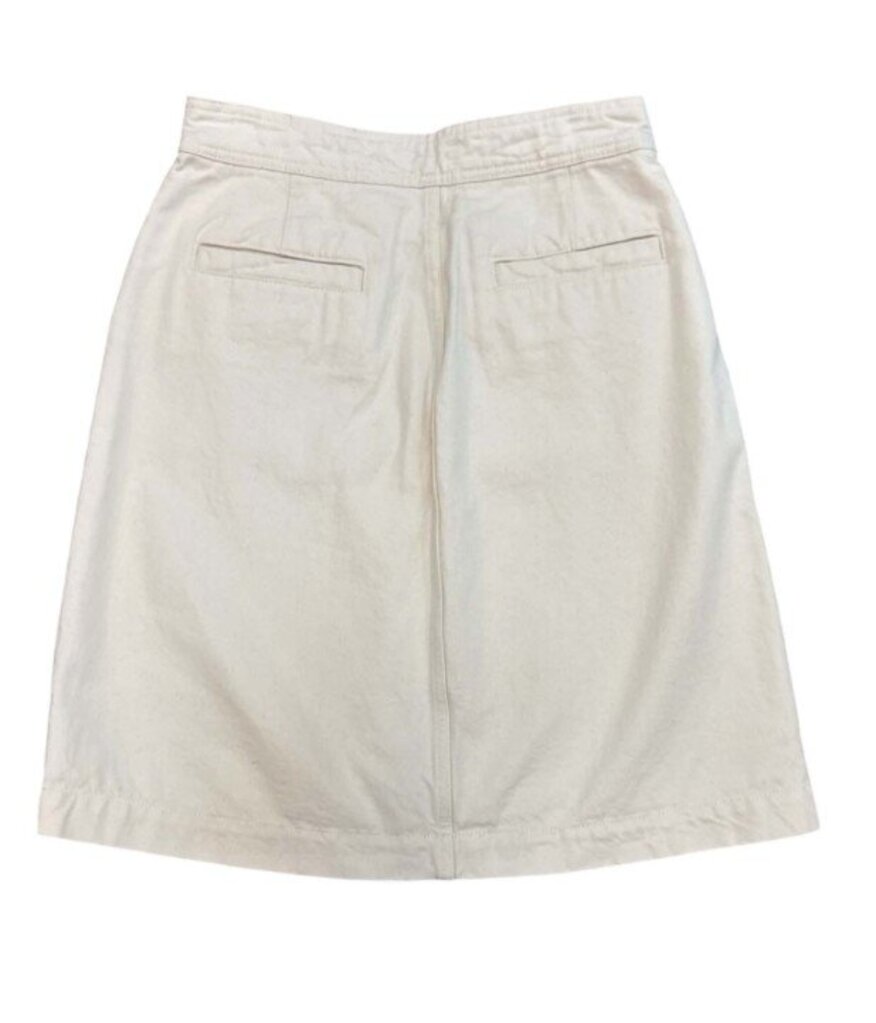 J Crew Flap Pocket Denim Skirt In Ecru - Size 27