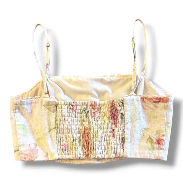 Caroline Constas Floral Crop Top - Size XXS