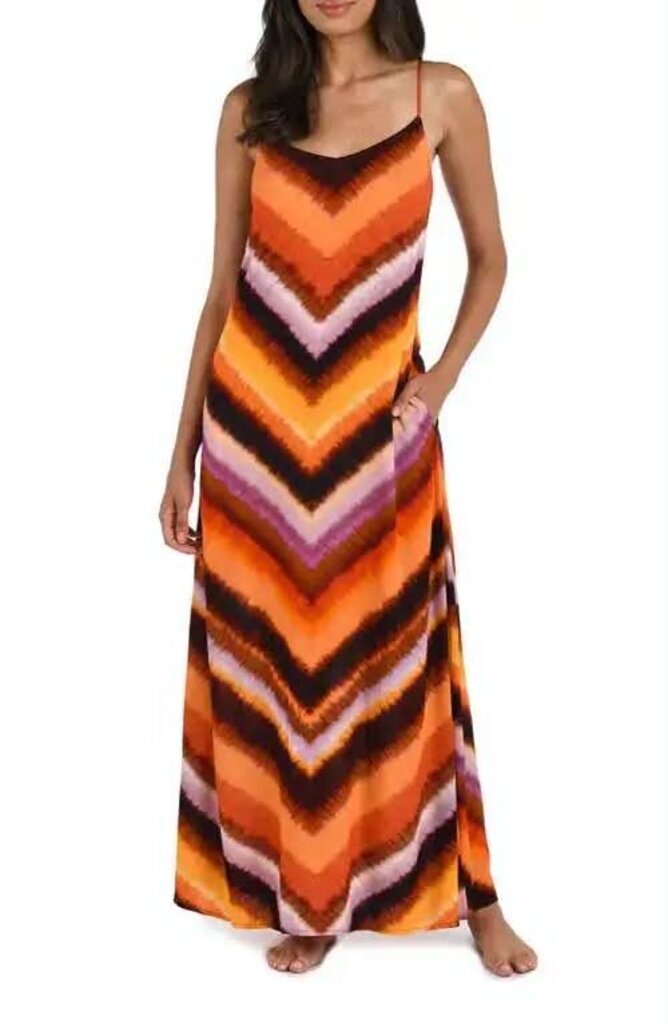 La Blanca Horizon Crepe Cover-Up Maxi Dress - Size Medium(Retails $119)