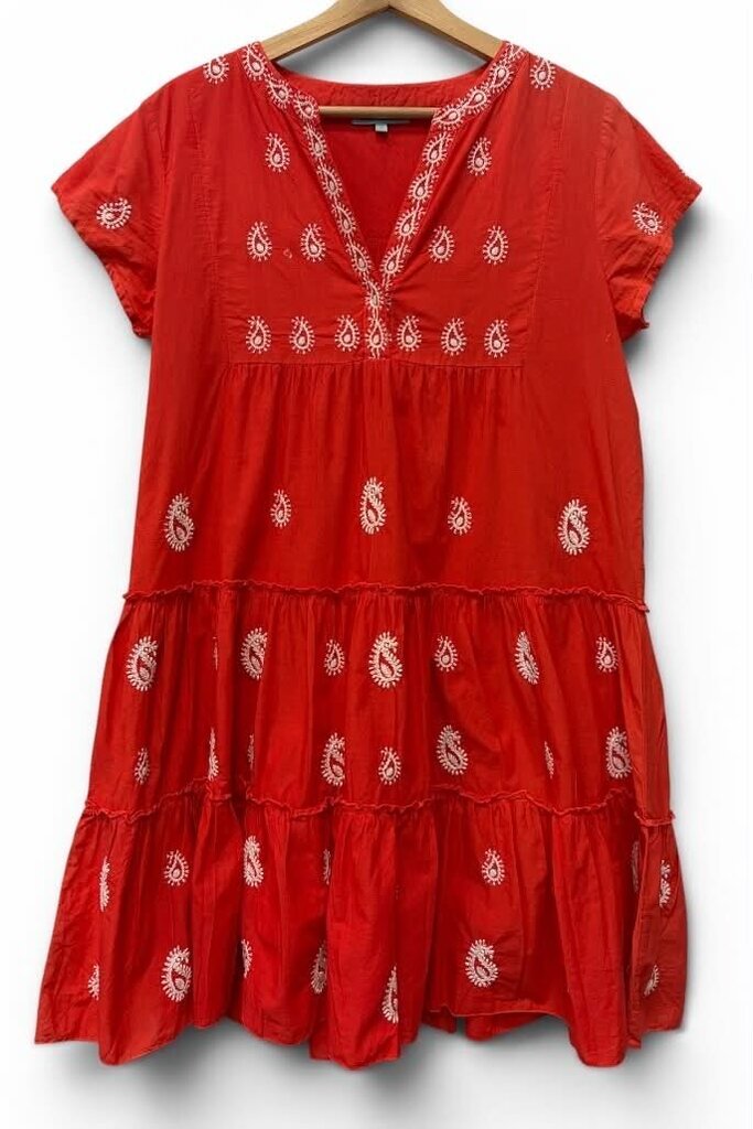 Samson Botanical Embroidered Mini Dress - Size Medium