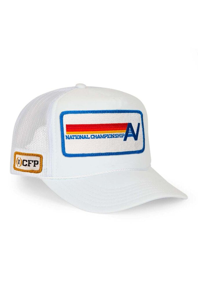Aviator Nation NWT CFP National Championship 2025 Vintage Low Rise Trucker Hat in White