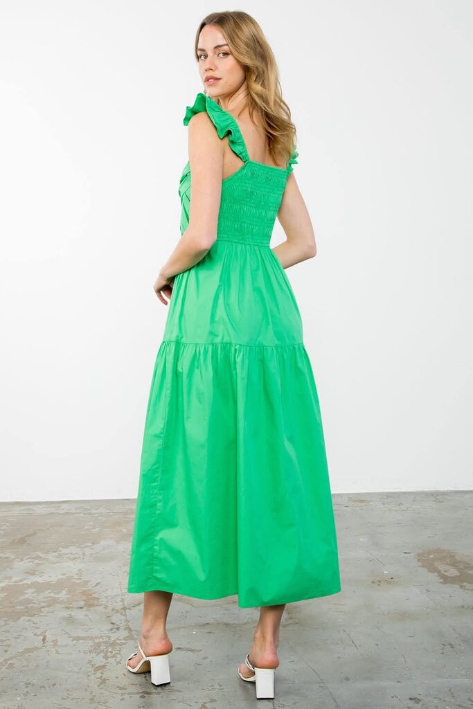 THML Roxie Tiered Poplin Dress (Retails for $98) - Size XS