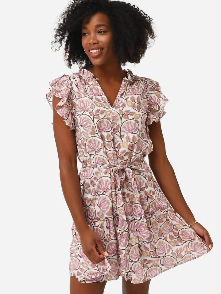 Oliphant Flirty Ruffle Hem Dress (Retails for $228) - Size Small