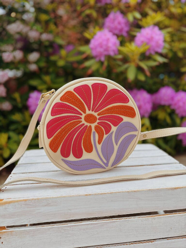 Portland Leather Wildflower Circle Crossbody