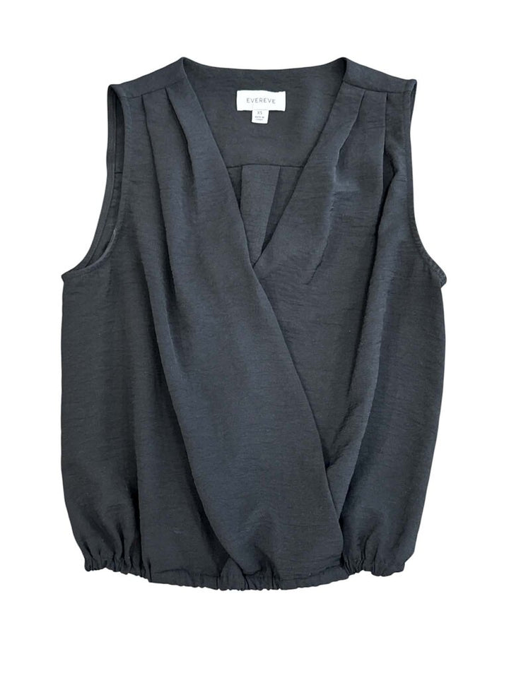 Evereve Bubble Hem Wrapped Crossover Top - Size XS