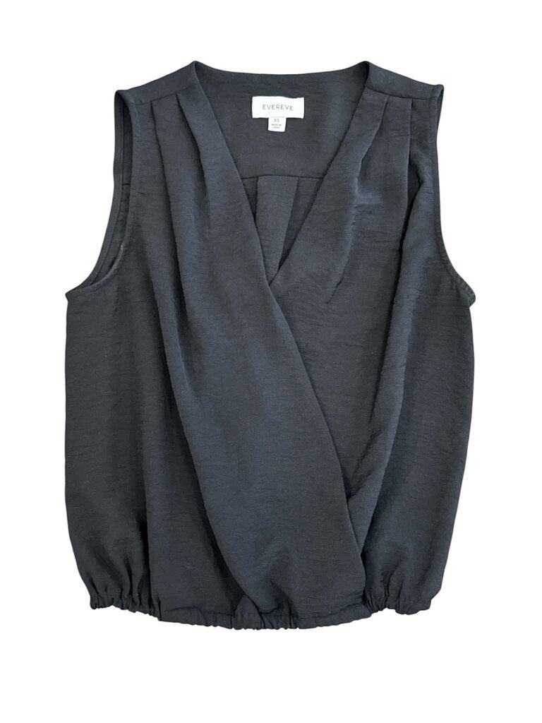 Evereve Bubble Hem Wrapped Crossover Top - Size XS