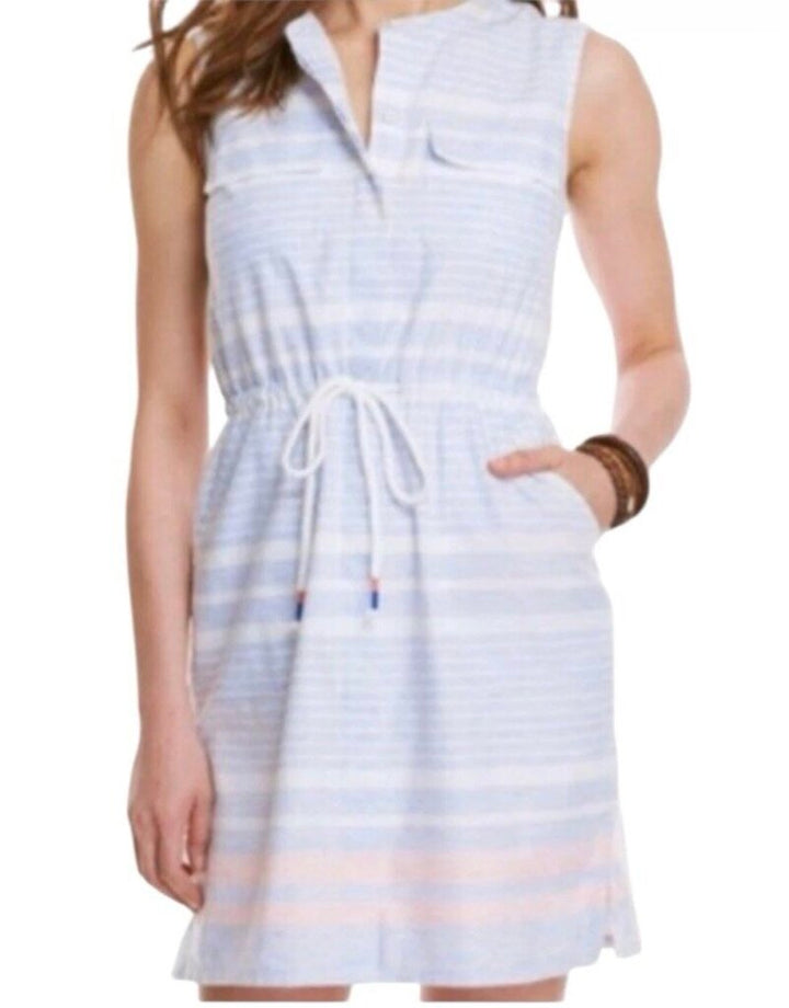 Vineyard Vines Striped Pocket Drawstring Dress - Size 8