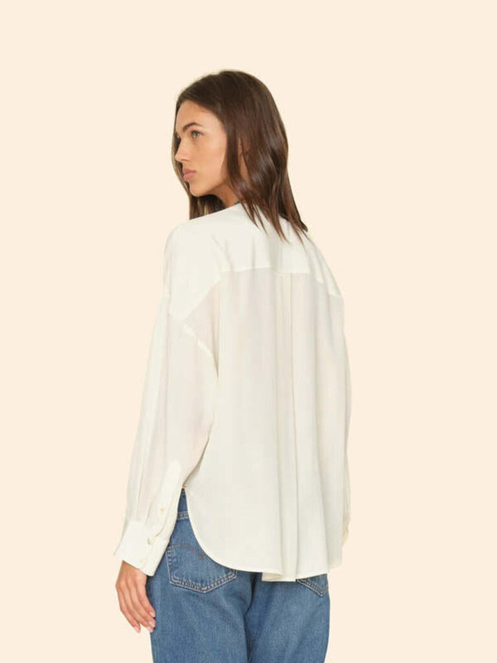 Xirena Frances Silk Shirt in White Agate - Size XS(Retails $398)