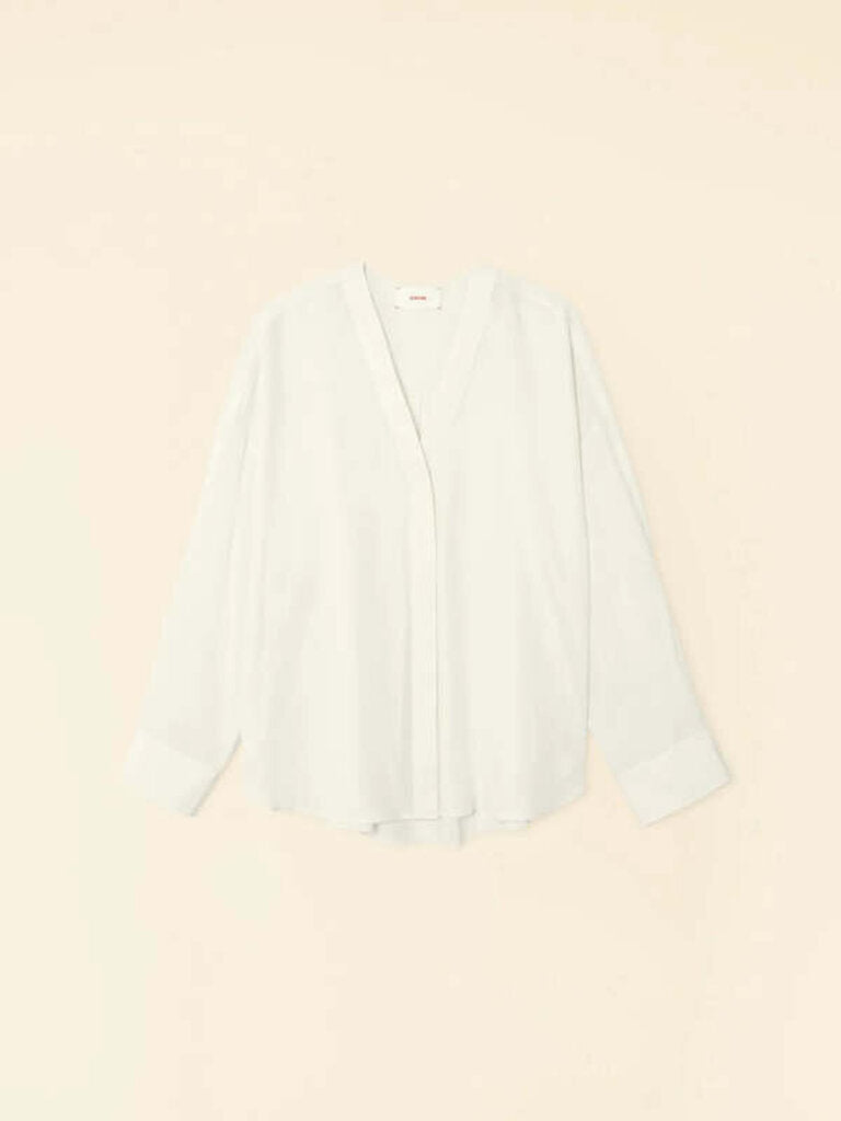 Xirena Frances Silk Shirt in White Agate - Size XS(Retails $398)