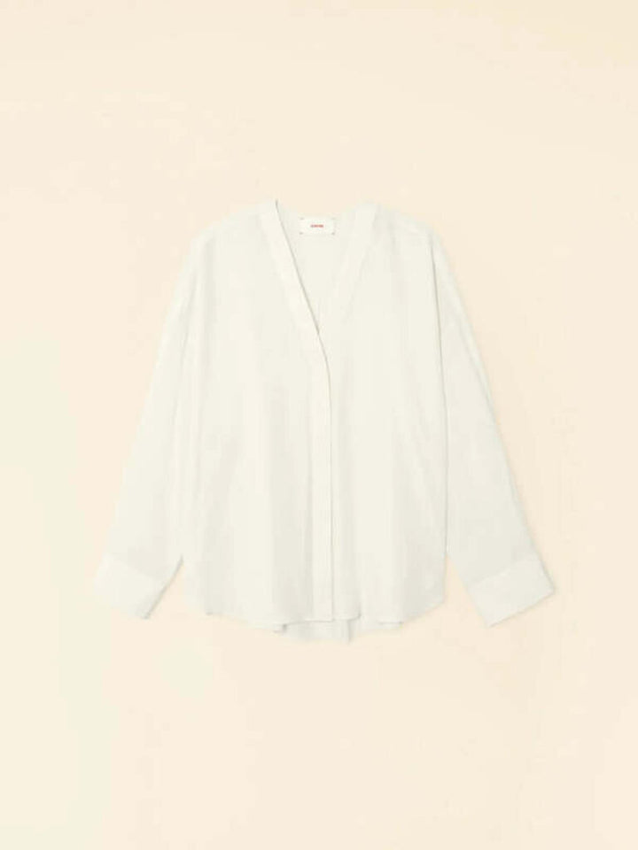 Xirena Frances Silk Shirt in White Agate - Size XS(Retails $398)