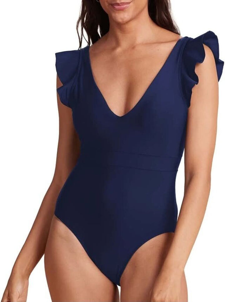 Summersalt NWT Ruffle Backflip Swimsuit in Deep Sea- Size 10