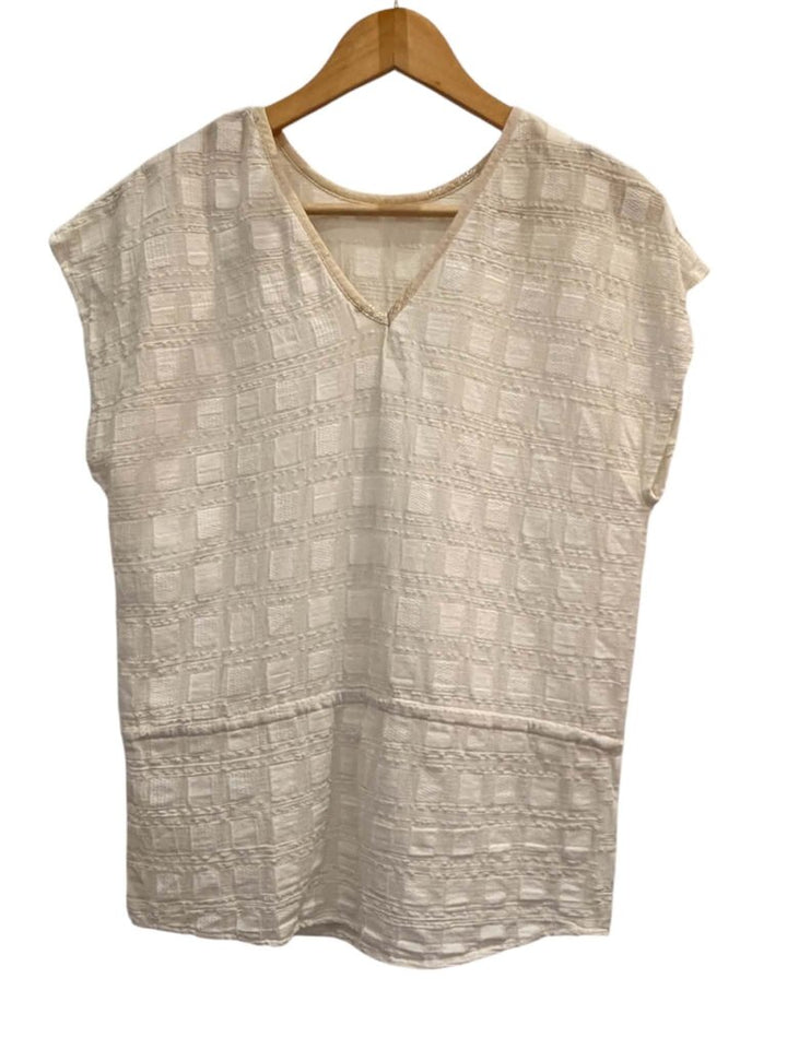 Ace & Jig Textured Tie Front Top - Size Small