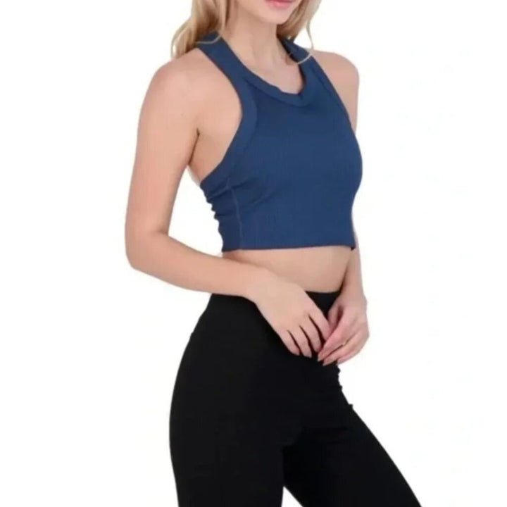 Free People Game Time Tank Top In Blue - Size Small