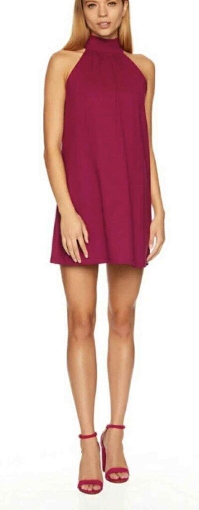 Susano Monaco Turtleneck Pleated Dress - Size Medium